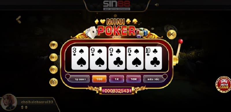 Giới thiệu về Mini Poker Sin88